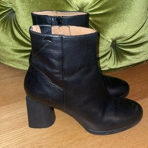 Camper Leather Heeled Ankle Boots